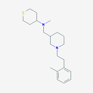molecular formula C21H34N2S B6010105 N-methyl-N-({1-[2-(2-methylphenyl)ethyl]-3-piperidinyl}methyl)tetrahydro-2H-thiopyran-4-amine 