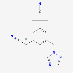 molecular formula C16H17N5 B601012 α-去甲基阿那曲唑 CAS No. 1215780-15-6