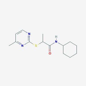 N-cyclohexyl-2-[(4-methyl-2-pyrimidinyl)thio]propanamide