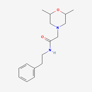 molecular formula C16H24N2O2 B6010138 2-(2,6-dimethyl-4-morpholinyl)-N-(2-phenylethyl)acetamide 