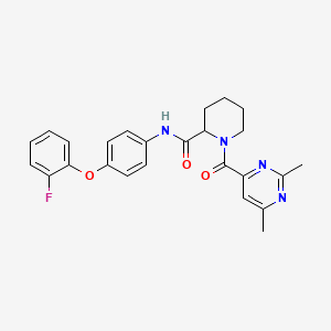 1-[(2,6-dimethyl-4-pyrimidinyl)carbonyl]-N-[4-(2-fluorophenoxy)phenyl]-2-piperidinecarboxamide