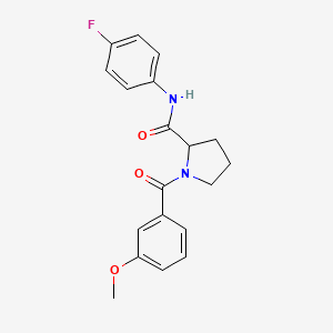 N-(4-fluorophenyl)-1-(3-methoxybenzoyl)prolinamide