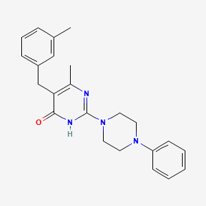 molecular formula C23H26N4O B6010156 6-methyl-5-(3-methylbenzyl)-2-(4-phenyl-1-piperazinyl)-4(3H)-pyrimidinone 
