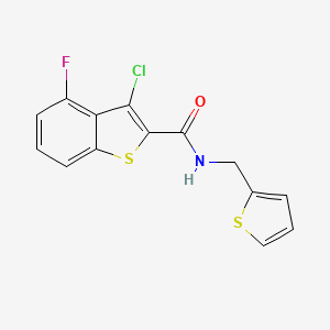 molecular formula C14H9ClFNOS2 B6010167 3-chloro-4-fluoro-N-(2-thienylmethyl)-1-benzothiophene-2-carboxamide 