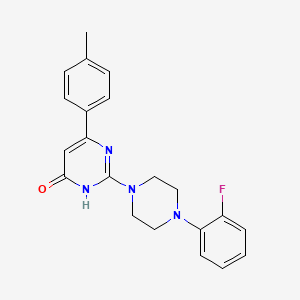 molecular formula C21H21FN4O B6010208 2-[4-(2-fluorophenyl)-1-piperazinyl]-6-(4-methylphenyl)-4(3H)-pyrimidinone 