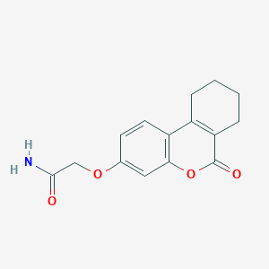 molecular formula C15H15NO4 B6010228 2-[(6-oxo-7,8,9,10-tetrahydro-6H-benzo[c]chromen-3-yl)oxy]acetamide 