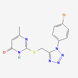 2-({[1-(4-bromophenyl)-1H-tetrazol-5-yl]methyl}thio)-6-methyl-4(3H)-pyrimidinone