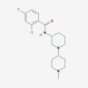 2-chloro-4-fluoro-N-(1'-methyl-1,4'-bipiperidin-3-yl)benzamide