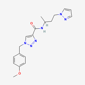 1-(4-methoxybenzyl)-N-[1-methyl-3-(1H-pyrazol-1-yl)propyl]-1H-1,2,3-triazole-4-carboxamide