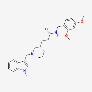 N-(2,4-dimethoxybenzyl)-3-{1-[(1-methyl-1H-indol-3-yl)methyl]-3-piperidinyl}propanamide
