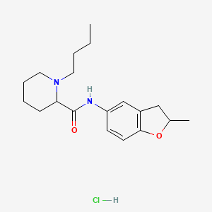 molecular formula C19H29ClN2O2 B6010266 1-butyl-N-(2-methyl-2,3-dihydro-1-benzofuran-5-yl)-2-piperidinecarboxamide hydrochloride 