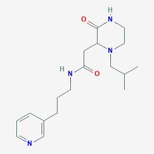 2-(1-isobutyl-3-oxo-2-piperazinyl)-N-[3-(3-pyridinyl)propyl]acetamide