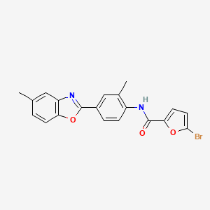 molecular formula C20H15BrN2O3 B6010285 5-bromo-N-[2-methyl-4-(5-methyl-1,3-benzoxazol-2-yl)phenyl]-2-furamide 