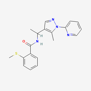 N-{1-[5-methyl-1-(2-pyridinyl)-1H-pyrazol-4-yl]ethyl}-2-(methylthio)benzamide