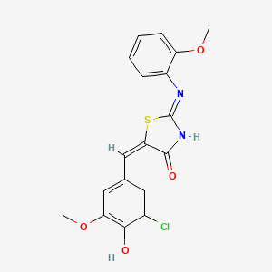 5-(3-chloro-4-hydroxy-5-methoxybenzylidene)-2-[(2-methoxyphenyl)imino]-1,3-thiazolidin-4-one