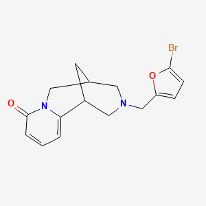 molecular formula C16H17BrN2O2 B6010358 11-[(5-bromo-2-furyl)methyl]-7,11-diazatricyclo[7.3.1.0~2,7~]trideca-2,4-dien-6-one 