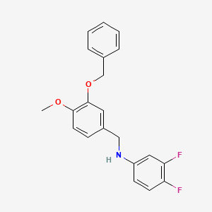 molecular formula C21H19F2NO2 B6010359 N-[3-(benzyloxy)-4-methoxybenzyl]-3,4-difluoroaniline 