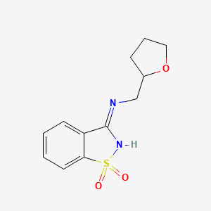 molecular formula C12H14N2O3S B6010362 N-(tetrahydro-2-furanylmethyl)-1,2-benzisothiazol-3-amine 1,1-dioxide 