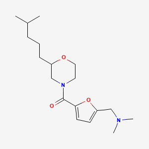 molecular formula C18H30N2O3 B6010381 N,N-dimethyl-1-(5-{[2-(4-methylpentyl)-4-morpholinyl]carbonyl}-2-furyl)methanamine 