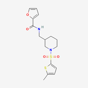 molecular formula C16H20N2O4S2 B6010404 N-({1-[(5-methyl-2-thienyl)sulfonyl]-3-piperidinyl}methyl)-2-furamide 
