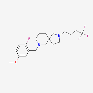 molecular formula C20H28F4N2O B6010420 7-(2-fluoro-5-methoxybenzyl)-2-(4,4,4-trifluorobutyl)-2,7-diazaspiro[4.5]decane 