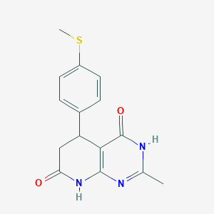 molecular formula C15H15N3O2S B6010428 2-methyl-5-[4-(methylthio)phenyl]-5,8-dihydropyrido[2,3-d]pyrimidine-4,7(3H,6H)-dione 