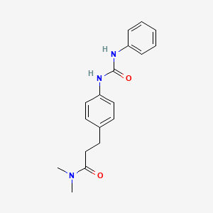 molecular formula C18H21N3O2 B6010452 3-{4-[(anilinocarbonyl)amino]phenyl}-N,N-dimethylpropanamide 