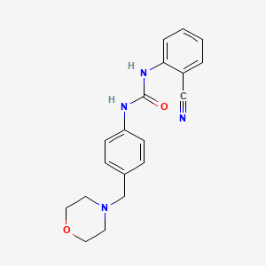 molecular formula C19H20N4O2 B6010483 N-(2-cyanophenyl)-N'-[4-(morpholin-4-ylmethyl)phenyl]urea 