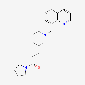 molecular formula C22H29N3O B6010489 8-({3-[3-oxo-3-(1-pyrrolidinyl)propyl]-1-piperidinyl}methyl)quinoline 