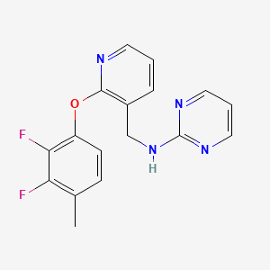 molecular formula C17H14F2N4O B6010513 N-{[2-(2,3-difluoro-4-methylphenoxy)-3-pyridinyl]methyl}-2-pyrimidinamine 