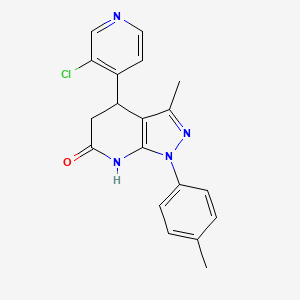 4-(3-chloropyridin-4-yl)-3-methyl-1-(4-methylphenyl)-1,4,5,7-tetrahydro-6H-pyrazolo[3,4-b]pyridin-6-one