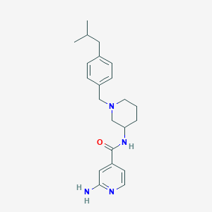 molecular formula C22H30N4O B6010540 2-amino-N-[1-(4-isobutylbenzyl)-3-piperidinyl]isonicotinamide 