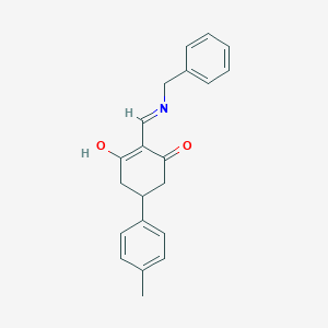 molecular formula C21H21NO2 B6010550 2-[(benzylamino)methylene]-5-(4-methylphenyl)-1,3-cyclohexanedione 