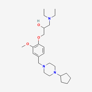 1-{4-[(4-cyclopentyl-1-piperazinyl)methyl]-2-methoxyphenoxy}-3-(diethylamino)-2-propanol