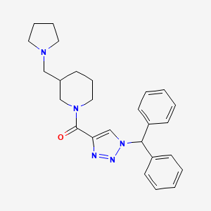 1-{[1-(diphenylmethyl)-1H-1,2,3-triazol-4-yl]carbonyl}-3-(1-pyrrolidinylmethyl)piperidine