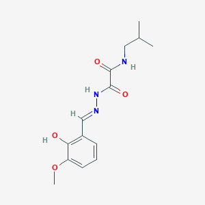 2-[2-(2-hydroxy-3-methoxybenzylidene)hydrazino]-N-isobutyl-2-oxoacetamide