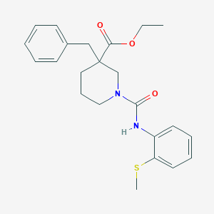 ethyl 3-benzyl-1-({[2-(methylthio)phenyl]amino}carbonyl)-3-piperidinecarboxylate