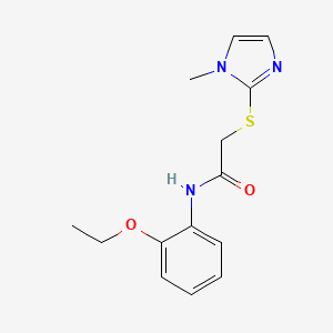 N-(2-ethoxyphenyl)-2-[(1-methyl-1H-imidazol-2-yl)thio]acetamide