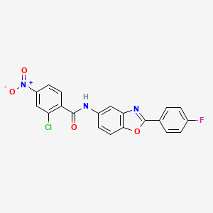 2-chloro-N-[2-(4-fluorophenyl)-1,3-benzoxazol-5-yl]-4-nitrobenzamide