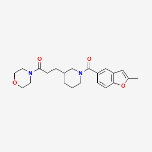 4-(3-{1-[(2-methyl-1-benzofuran-5-yl)carbonyl]-3-piperidinyl}propanoyl)morpholine