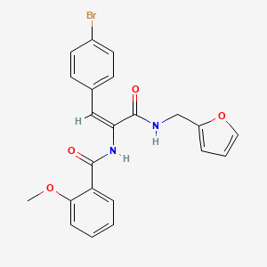 molecular formula C22H19BrN2O4 B6010641 N-(2-(4-bromophenyl)-1-{[(2-furylmethyl)amino]carbonyl}vinyl)-2-methoxybenzamide 