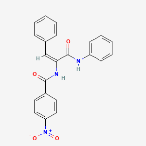 N-[1-(anilinocarbonyl)-2-phenylvinyl]-4-nitrobenzamide