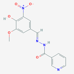 N'-(4-hydroxy-3-methoxy-5-nitrobenzylidene)nicotinohydrazide