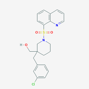 [3-(3-chlorobenzyl)-1-(8-quinolinylsulfonyl)-3-piperidinyl]methanol