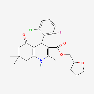 tetrahydro-2-furanylmethyl 4-(2-chloro-6-fluorophenyl)-2,7,7-trimethyl-5-oxo-1,4,5,6,7,8-hexahydro-3-quinolinecarboxylate