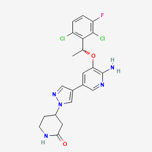 molecular formula C21H20Cl2FN5O2 B601067 2-酮克唑替尼 CAS No. 1415558-82-5
