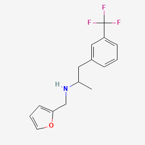 molecular formula C15H16F3NO B6010691 N-(furan-2-ylmethyl)-1-[3-(trifluoromethyl)phenyl]propan-2-amine 