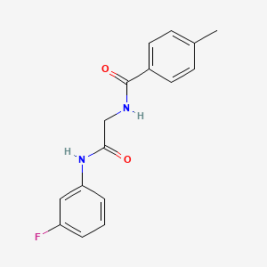 N-{2-[(3-fluorophenyl)amino]-2-oxoethyl}-4-methylbenzamide