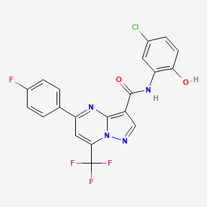 N-(5-chloro-2-hydroxyphenyl)-5-(4-fluorophenyl)-7-(trifluoromethyl)pyrazolo[1,5-a]pyrimidine-3-carboxamide