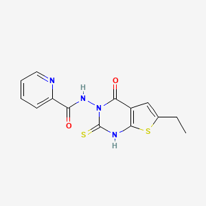 N-(6-ethyl-2-mercapto-4-oxothieno[2,3-d]pyrimidin-3(4H)-yl)-2-pyridinecarboxamide